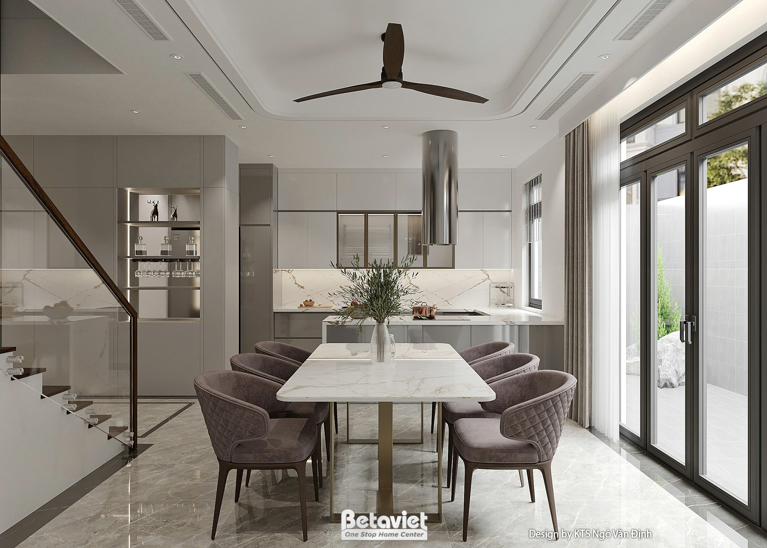 Thiết kế phòng ăn biệt thự hiện đại luxury KĐT Ciputra NT24576